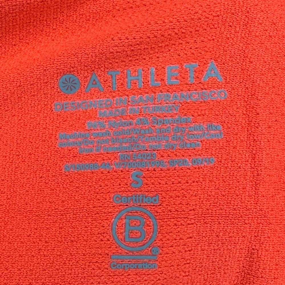 Athleta‎ Orange Ruched Racerback Tank Small - Picture 2 of 3